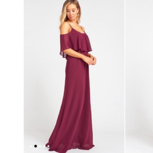 Show Me Your MuMu Dresses & Skirts - 🍇SHOW ME YOUR MUMU🍇CAITLIN RUFFLE MAXI DRESS🍇